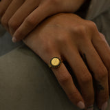 Initial Signet Pinky Ring
