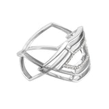 Hexa Ring - White Gold Side View