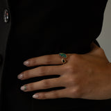 Opal Diopside Ring