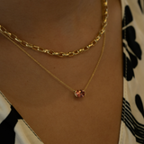 Orange Sapphire Pendant