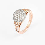18k Rose Gold & Brilliant Round Diamonds 0.63ct Note: Intended as a pinky ring 
