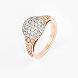 18k Rose Gold & Brilliant Round Diamonds 0.63ct Note: Intended as a pinky ring 