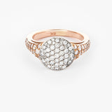 18k Rose Gold & Brilliant Round Diamonds 0.63ct Note: Intended as a pinky ring 