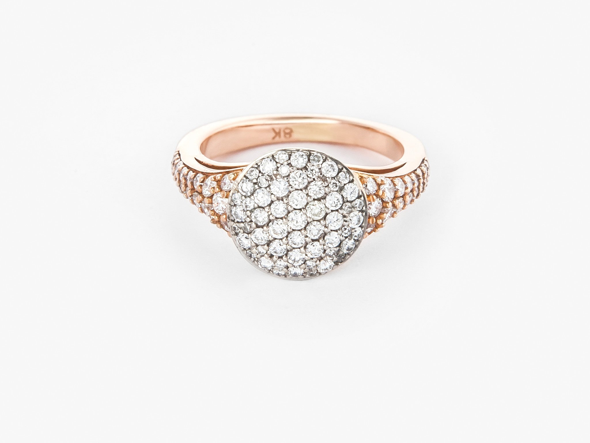 18k Rose Gold & Brilliant Round Diamonds 0.63ct Note: Intended as a pinky ring 