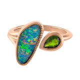 Opal Diopside Ring