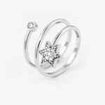 Riley Ring side view - White Gold 